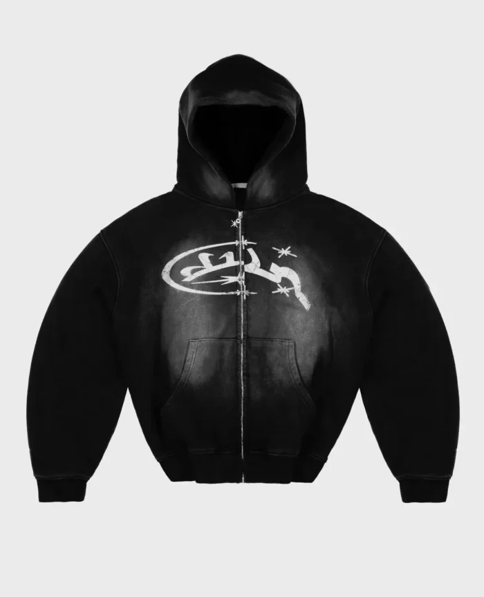 Divin By Divin Black Sunfade Zip Hoodie (1)