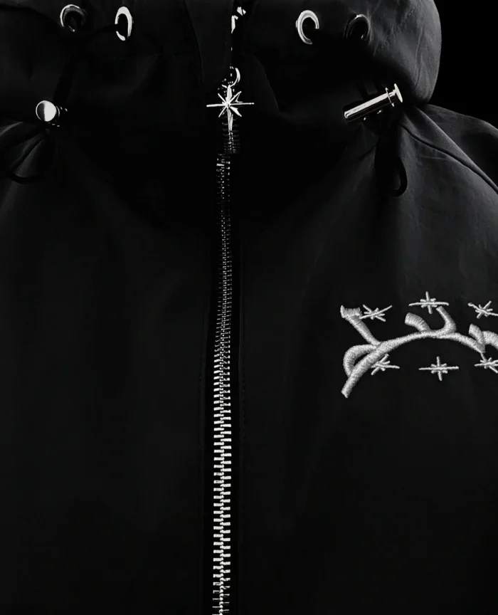 Divin by Divin Black Windbreaker Jacket (2)